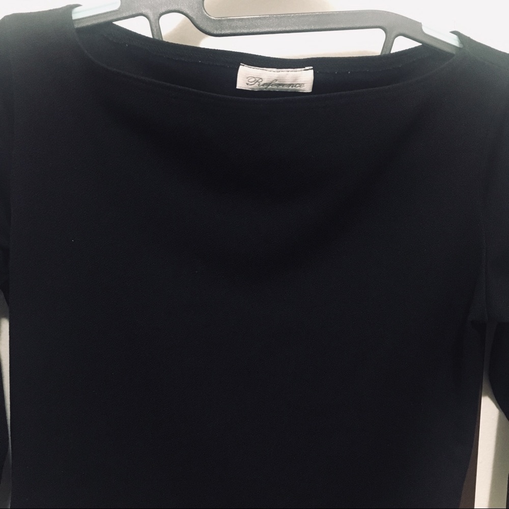♦️SOLD♦️ Y2K Vintage Boat Neck 3/4 Sleeve Top - Picture 2 of 3